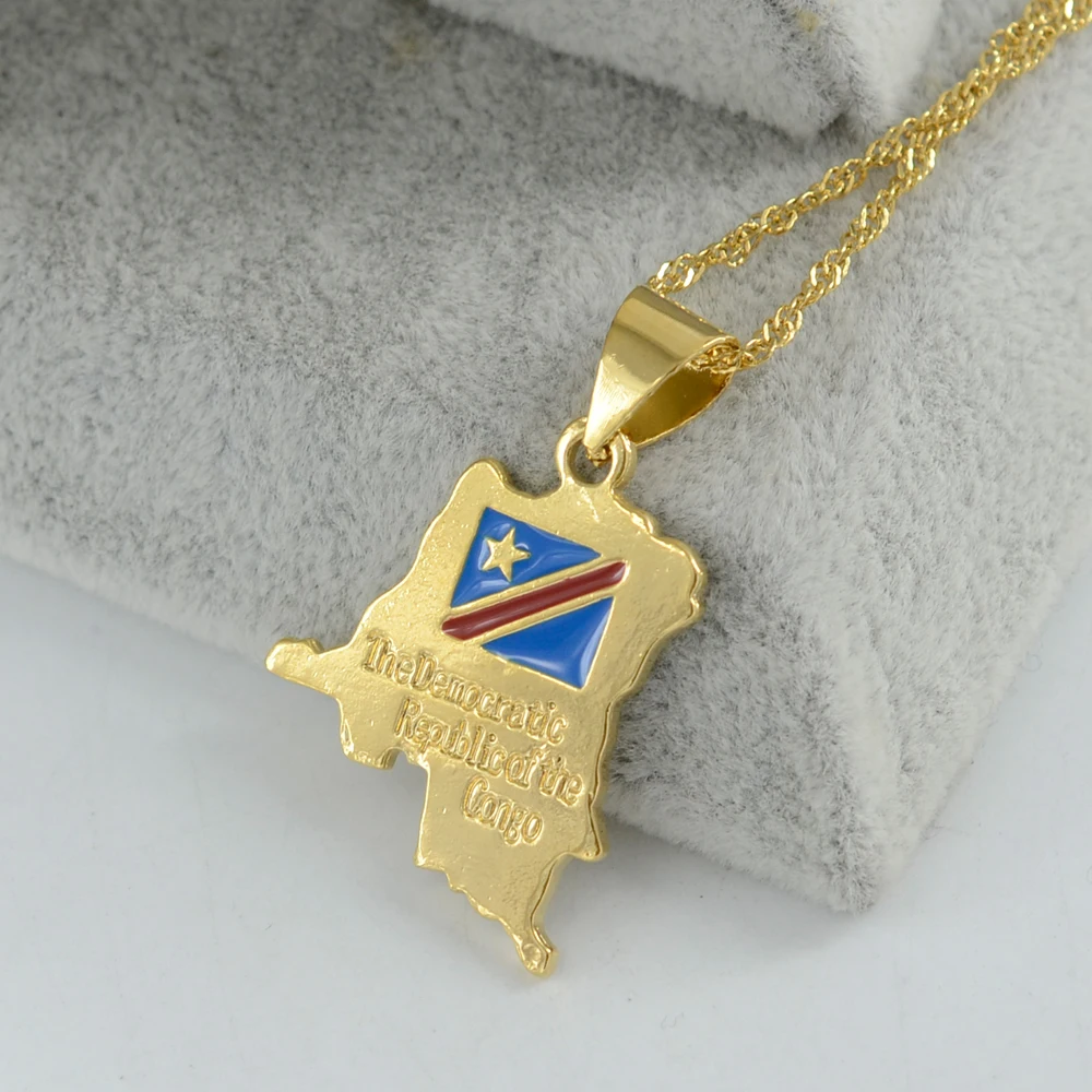 Anniyo Democratic Republic of the Congo Map Small Pendant Necklace Gold Color DRC Jewelry for Women Girl#000811
Anniyo Democratic Republic of the Congo Map Small Pendant Necklace Gold Color DRC Jewelry for Women Girl#000811