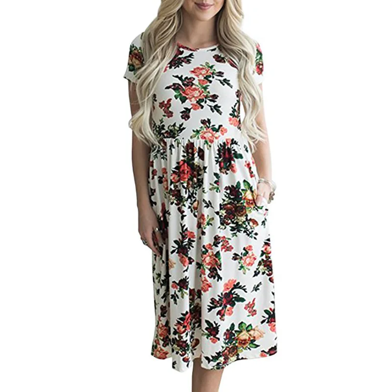 Floral Elastic Waist Beach Dress 2019 Korean Fashion Sleeveless Long Summer Dress A Line Women Dress Bohemian Dress Vestido #46G
Floral Elastic Waist Beach Dress 2019 Korean Fashion Sleeveless Long Summer Dress A Line Women Dress Bohemian Dress Vestido #46G