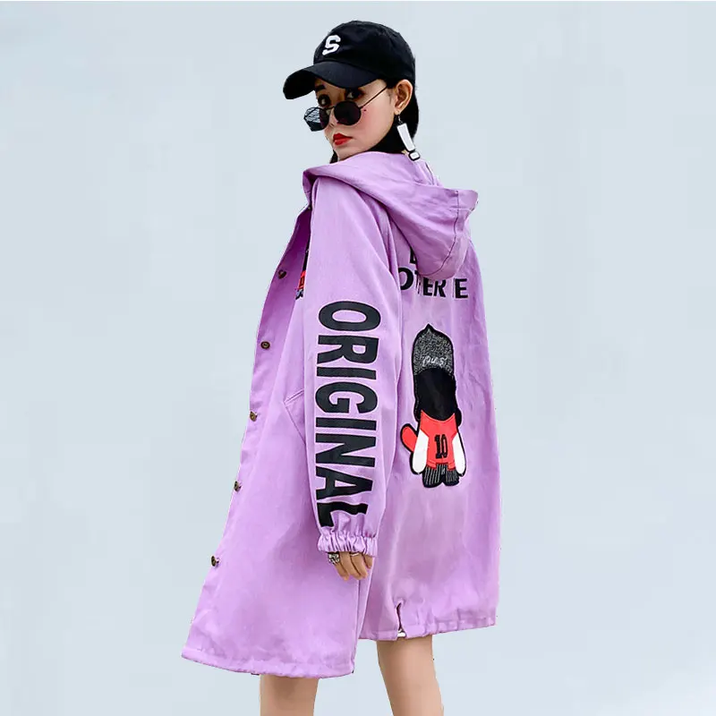 Spring Autumn Women's Jacket Long section 2019 New Korean BF Cotton Coats Loose Large Size hooded Windbreaker Coat women 044
Spring Autumn Women's Jacket Long section 2019 New Korean BF Cotton Coats Loose Large Size hooded Windbreaker Coat women 044