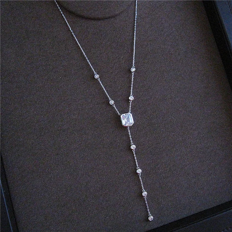 Fashion AAA cubic zirconia,Simple single core rectangular zircon long spike Necklace,for women's jewelry,N1032
Fashion AAA cubic zirconia,Simple single core rectangular zircon long spike Necklace,for women's jewelry,N1032