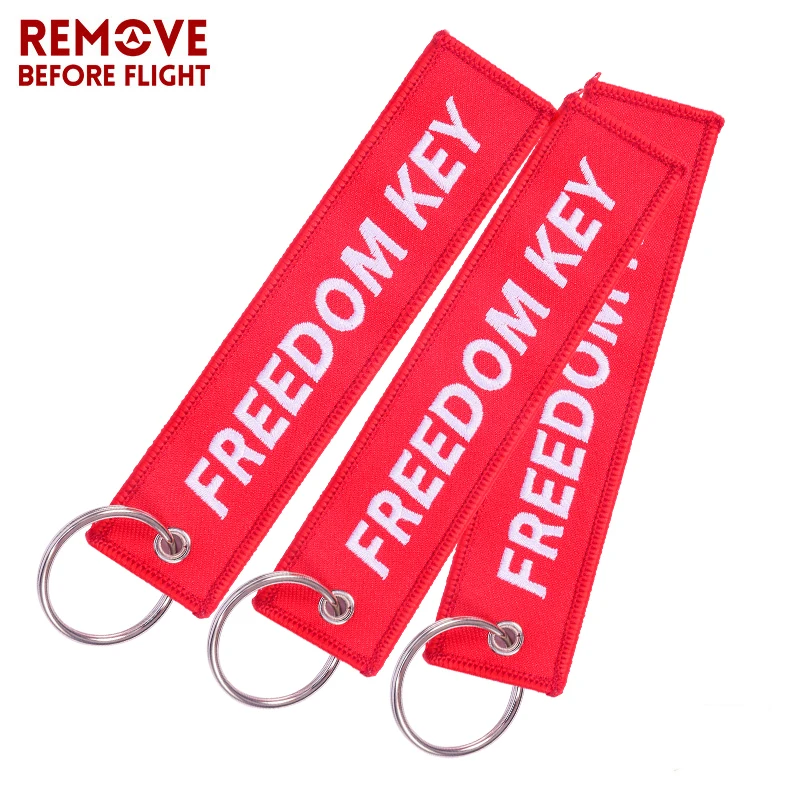 3 PCS/LOT Freedom Key Chains for Cars Red Embroidery Key Ring Chain for Aviation Gifts OEM Motorcycle Keychain Jewelry llavero
3 PCS/LOT Freedom Key Chains for Cars Red Embroidery Key Ring Chain for Aviation Gifts OEM Motorcycle Keychain Jewelry llavero