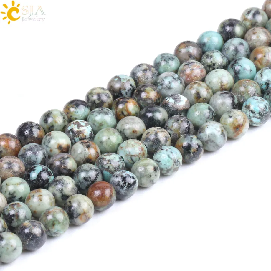 CSJA African Turquoises Round Loose Beads 4 6 8 10mm Howlite Spacer Natural Beaded Stone Fittings Women Men Jewelry Making F228
CSJA African Turquoises Round Loose Beads 4 6 8 10mm Howlite Spacer Natural Beaded Stone Fittings Women Men Jewelry Making F228