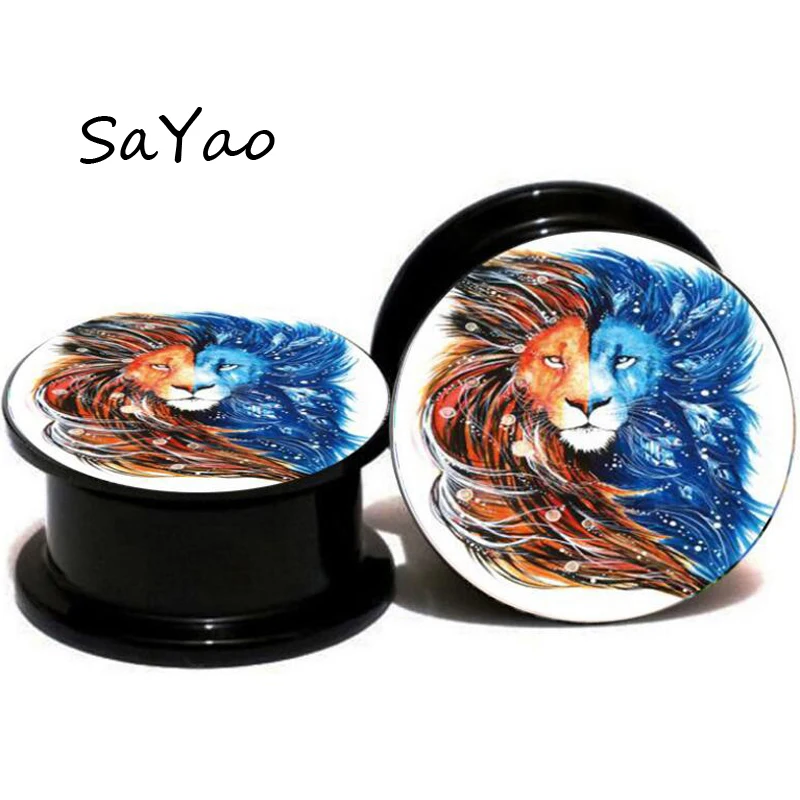 SaYao 2 Piece Ear Plug Acrylic Punk Lion Flesh Tunnels Plugs Love Girl Animal Ear Plug Ear Gauges Expander Stretcher
SaYao 2 Piece Ear Plug Acrylic Punk Lion Flesh Tunnels Plugs Love Girl Animal Ear Plug Ear Gauges Expander Stretcher