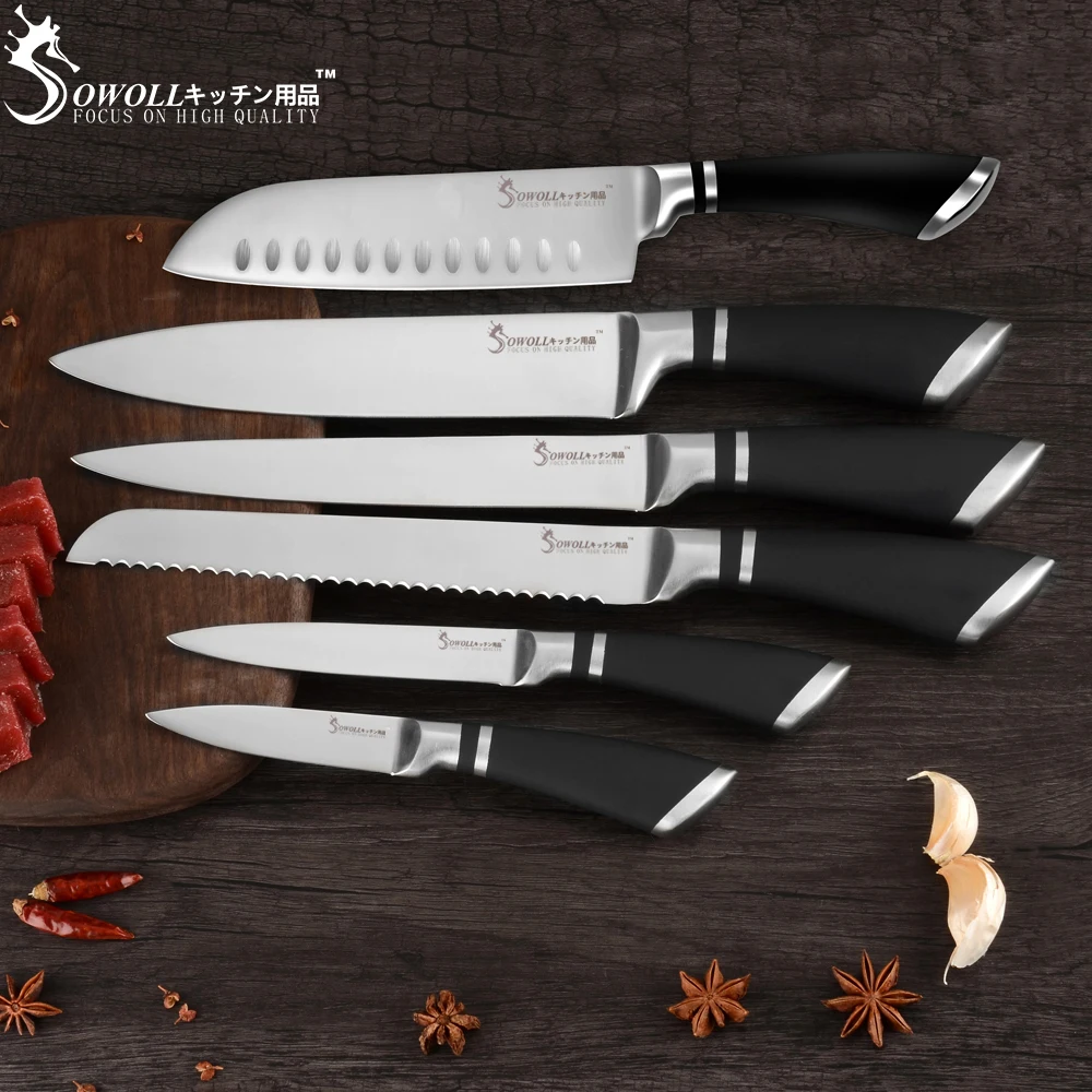 SOWOLL Best Stainless Steel Knife Set 3Cr13mov Chef Knives Japan Slicing Santoku Utility Paring Bread Knife Kitchen Cutlery Gift
SOWOLL Best Stainless Steel Knife Set 3Cr13mov Chef Knives Japan Slicing Santoku Utility Paring Bread Knife Kitchen Cutlery Gift