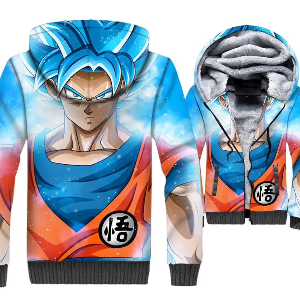Dragon Ball 3D Hoodie Men Japan Anime Super Saiyan Hooded Sweatshirt Harajuku Coat 2018 Winter Thick Fleece Zip up Vegeta Jacket
Dragon Ball 3D Hoodie Men Japan Anime Super Saiyan Hooded Sweatshirt Harajuku Coat 2018 Winter Thick Fleece Zip up Vegeta Jacket