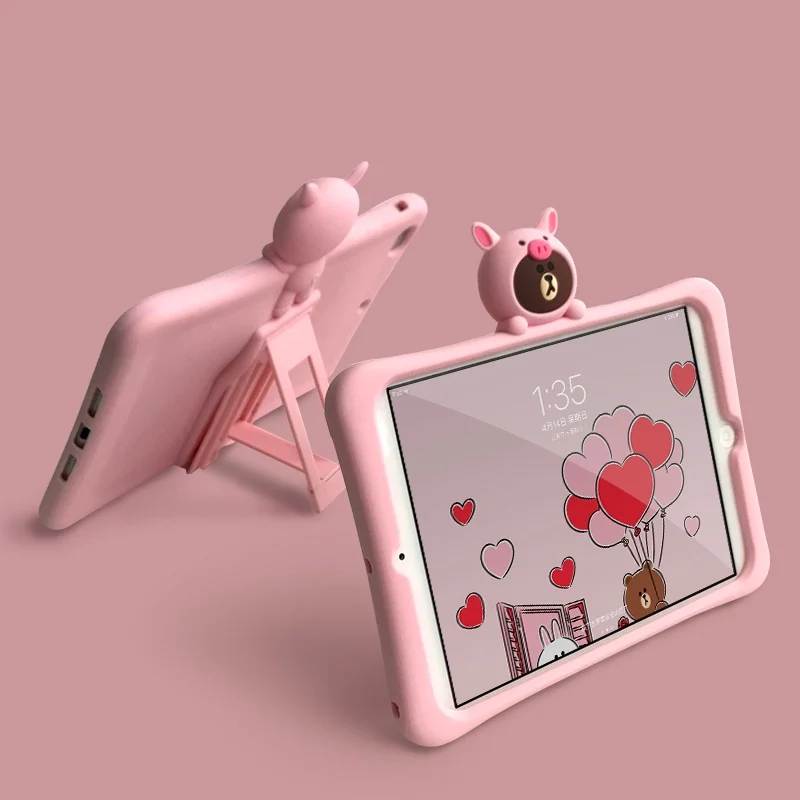 Lovely Silicone Stand Case For Tablets ipad Mini1 2 3 4 5 air 2 3 pro 10.5 Cartoon Protective Cover For ipad 2 3 4 2017 18 9.7
Lovely Silicone Stand Case For Tablets ipad Mini1 2 3 4 5 air 2 3 pro 10.5 Cartoon Protective Cover For ipad 2 3 4 2017 18 9.7