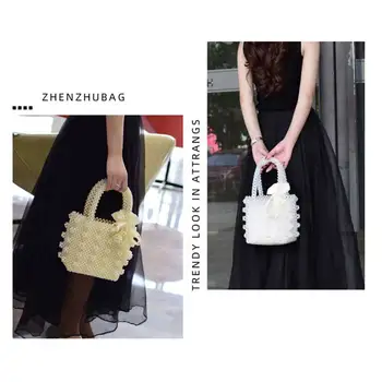 Handmade Handbag Faux Pearl Weaved Women Beaded Handbag for Shopping Evening Party Borsa a mano in finta perla RT99
Handmade Handbag Faux Pearl Weaved Women Beaded Handbag for Shopping Evening Party Borsa a mano in finta perla RT99