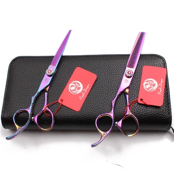 2Pcs Left-Hand 5.5" JP 440C Purple Dragon Hairdressing Scissors Cutting Shears Thinning Shears Professional Hair Scissors Z8002 
2Pcs Left-Hand 5.5" JP 440C Purple Dragon Hairdressing Scissors Cutting Shears Thinning Shears Professional Hair Scissors Z8002