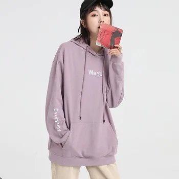 Fashion Purple Long Sleeve Sweatshirt Women Hooded Hoodies for Girls Chic Embroidery Letters Loose Plus Size Pullover Sportswear
Fashion Purple Long Sleeve Sweatshirt Women Hooded Hoodies for Girls Chic Embroidery Letters Loose Plus Size Pullover Sportswear