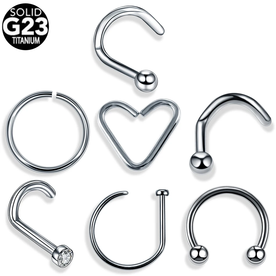 1PC G23 Titanium Nose Screw Rings Nariz Stud Retainer Nostril Earring Cartilage Piercing Ear Helix Tragus Piercing Body Jewelry
1PC G23 Titanium Nose Screw Rings Nariz Stud Retainer Nostril Earring Cartilage Piercing Ear Helix Tragus Piercing Body Jewelry