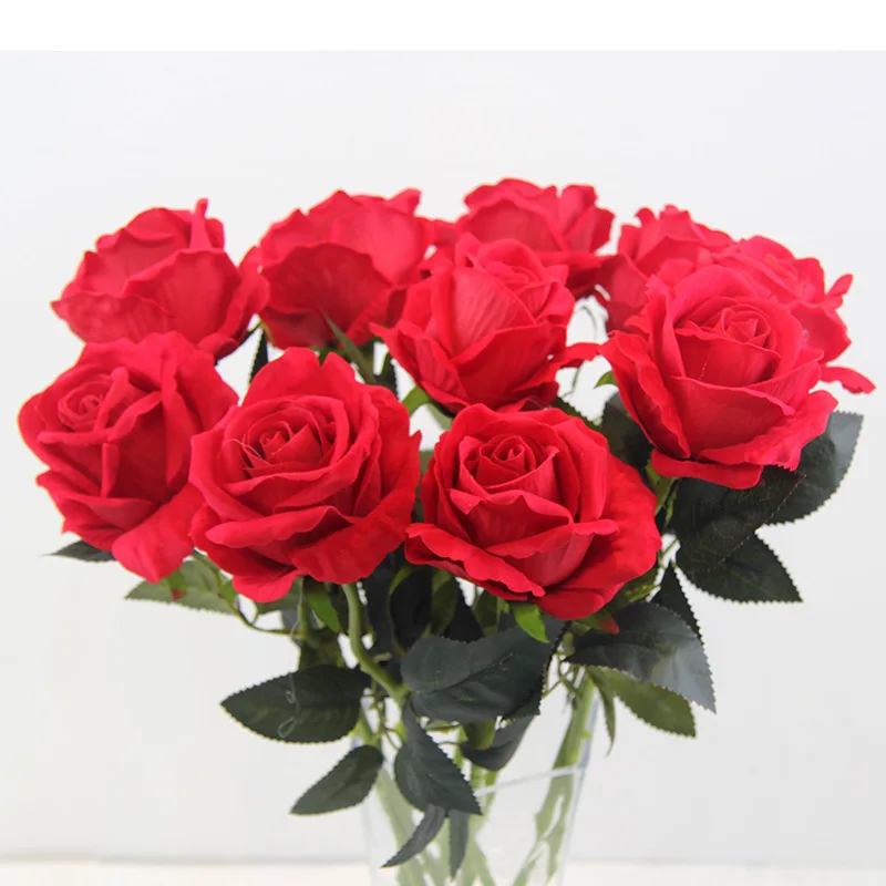 length 55cm 5 Pieces Red Purple Artificial Rose Flower Wedding Decoration Valentine's Day gift fake flower
length 55cm 5 Pieces Red Purple Artificial Rose Flower Wedding Decoration Valentine's Day gift fake flower