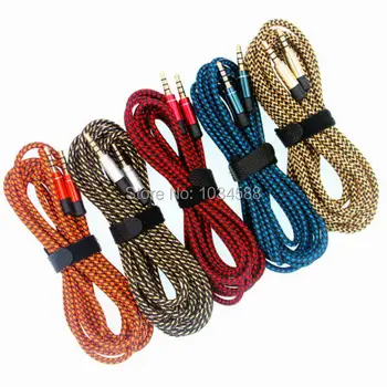 500pcs/lot 1.5M/5ft Braided Fabric 3.5mm Male To Male AUX cable Accessory Bundles for PC iPod MP3 for iphone samsung
500pcs/lot 1.5M/5ft Braided Fabric 3.5mm Male To Male AUX cable Accessory Bundles for PC iPod MP3 for iphone samsung