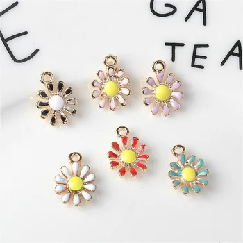 50pcs 11*15mm Alloy Oil drop Sunflower shape charm Enamel flower charm For Earring DIY Jewelry Making Finding Charms Accessories
50pcs 11*15mm Alloy Oil drop Sunflower shape charm Enamel flower charm For Earring DIY Jewelry Making Finding Charms Accessories