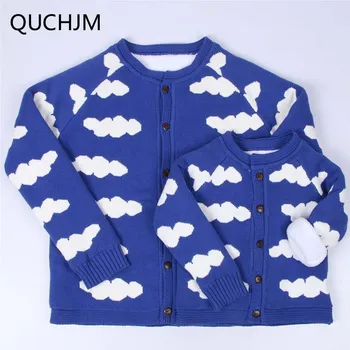 Mother & Kids Sweaters 2016 INS Hot Cute Clouds Family Matching Outfits Blue Knit Cardigan Thick Winter Clothing 12M-5Y S-L
Mother & Kids Sweaters 2016 INS Hot Cute Clouds Family Matching Outfits Blue Knit Cardigan Thick Winter Clothing 12M-5Y S-L