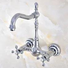 Polished Chrome Brass Ceramic Flower Base Wall Mounted Kitchen Sink Faucet Swivel Spout Mixer Tap Dual Cross Handles anf580
Polished Chrome Brass Ceramic Flower Base Wall Mounted Kitchen Sink Faucet Swivel Spout Mixer Tap Dual Cross Handles anf580