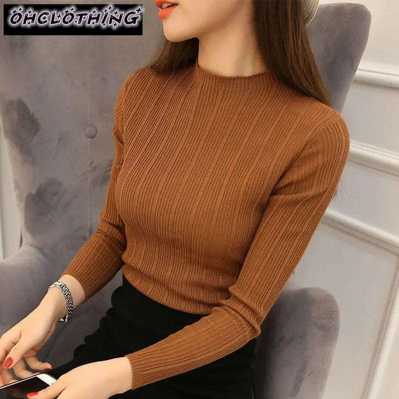 Бесплатная доставка, женское Эластичное Трикотажное нижнее белье OHCLOTHING, Однотонный свитер с высоким воротником, вязаная одежда, вязаные тонкие пуловеры
Бесплатная доставка, женское Эластичное Трикотажное нижнее белье OHCLOTHING, Однотонный свитер с высоким воротником, вязаная одежда, вязаные тонкие пуловеры