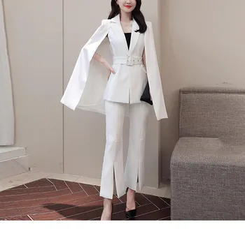 2019 Autumn Woman Two Piece Set Blazer Coat And Pants Office Suits Cloak Flare Pants 2 Piece Outfits
2019 Autumn Woman Two Piece Set Blazer Coat And Pants Office Suits Cloak Flare Pants 2 Piece Outfits