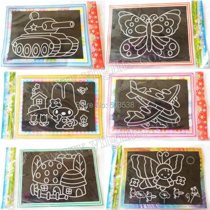 14PCS/LOT.Mixed design paper magic scratch cards with sticks.Early development toys, Scraping painting,26x19cm.Retail packing.
14PCS/LOT.Mixed design paper magic scratch cards with sticks.Early development toys, Scraping painting,26x19cm.Retail packing.