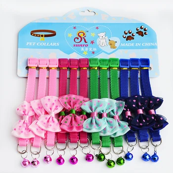 24pcs/lot Small Dog Cat Collar Puppy Nylon Bowknot Pet Dog Collar Necklace with Bell Adjustable Buckle Leash Dog Accessories
24pcs/lot Small Dog Cat Collar Puppy Nylon Bowknot Pet Dog Collar Necklace with Bell Adjustable Buckle Leash Dog Accessories