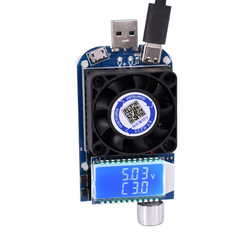 USB DC Electronic Load Tester QC2.0 QC3.0 KZ25 KZ35 25W 35W Adjustable Intelligent Aging Resistor Voltage Current Power Battery
USB DC Electronic Load Tester QC2.0 QC3.0 KZ25 KZ35 25W 35W Adjustable Intelligent Aging Resistor Voltage Current Power Battery