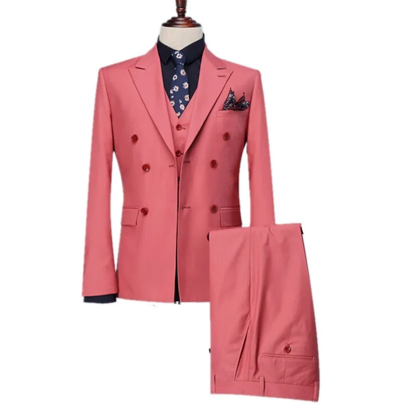 Gwenhwyfar Double-Breasted Groomsmen Peak Lapel Groom Tuxedos Coral Men Suits Wedding Best Man Blazer 2018 (Jacket+Pants+Vest)
Gwenhwyfar Double-Breasted Groomsmen Peak Lapel Groom Tuxedos Coral Men Suits Wedding Best Man Blazer 2018 (Jacket+Pants+Vest)