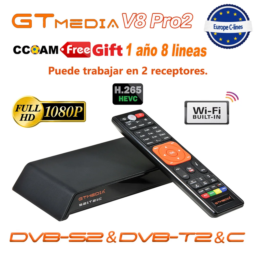 New GTmedia V8 Pro2 Satellite TV Receiver Freesat V8 Super Updated GTmedia V8 Nova with Europe Cline for 1 Year Spain Portugal
New GTmedia V8 Pro2 Satellite TV Receiver Freesat V8 Super Updated GTmedia V8 Nova with Europe Cline for 1 Year Spain Portugal