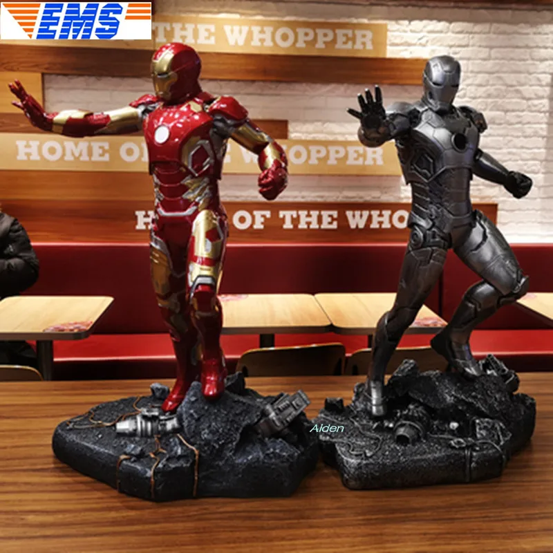 

20" Avengers Infinity War Superhero MK43 Statue Iron Man Bust Full-Length Portrait GK 1/4 Action Figure Model Toy BOX 50 CM Z428