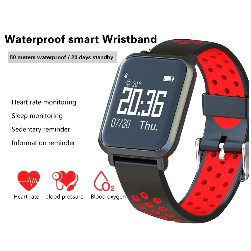 Smart band Fitness Tracker watch Heart Rate Monitor Blood Pressure Measurement Smart Bracelet IP68 Waterproof wristband
Smart band Fitness Tracker watch Heart Rate Monitor Blood Pressure Measurement Smart Bracelet IP68 Waterproof wristband