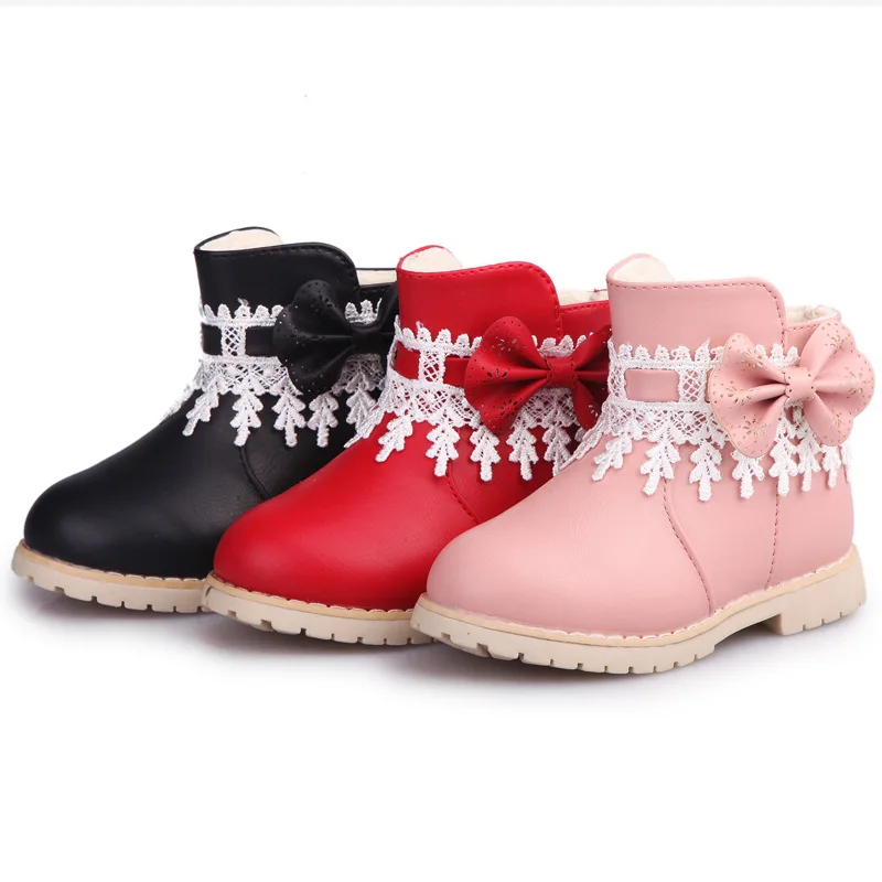 Children's Shoes 2019 Arrive New Lace Butterfly Knot Girls Autumn Shoes PU Leather Girls Ankle Boots Warm Non-slip Baby Shoes
Children's Shoes 2019 Arrive New Lace Butterfly Knot Girls Autumn Shoes PU Leather Girls Ankle Boots Warm Non-slip Baby Shoes