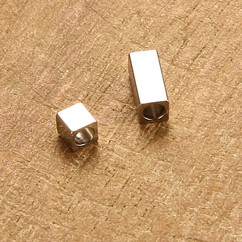 50PCS New Stainless Steel Tube Beads Big Hole Punch beads Metal Square rectangle Beads Fit DIY Bracelets Jewelry Making
50PCS New Stainless Steel Tube Beads Big Hole Punch beads Metal Square rectangle Beads Fit DIY Bracelets Jewelry Making