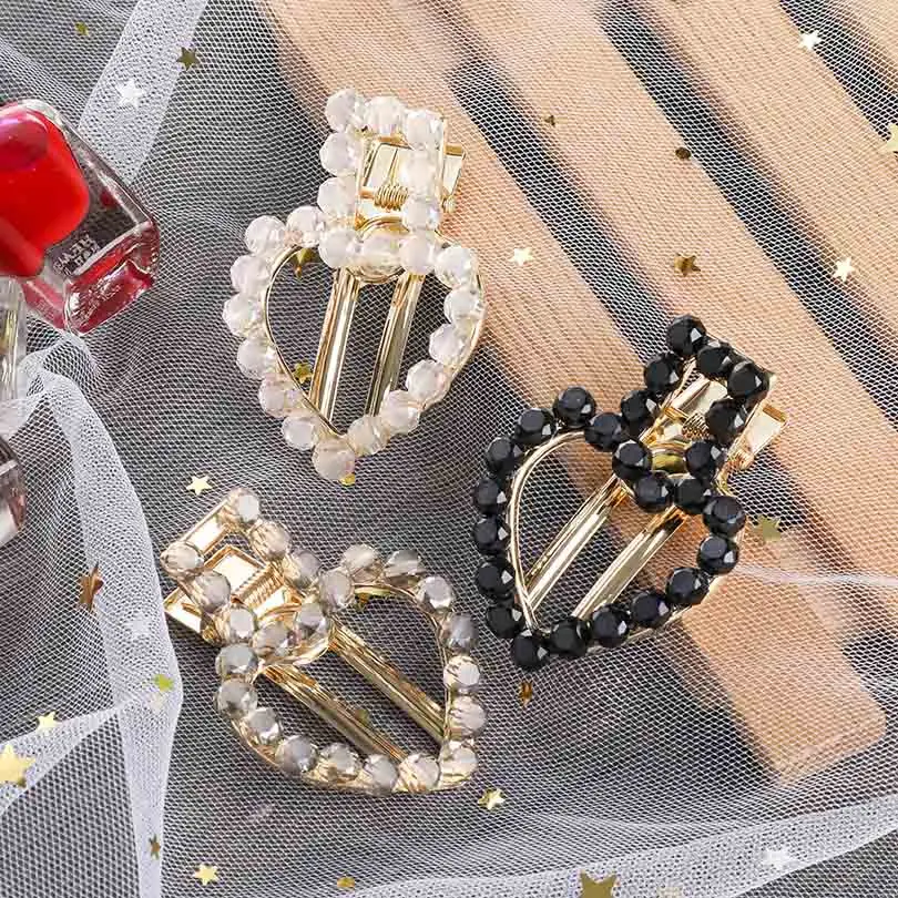 Korean New Fashion Rhinestone Duckbill Clip Metal Hairpins Women Side Bangs Headwear Hair Clip Girls Hair Accessories Barrettes 
Korean New Fashion Rhinestone Duckbill Clip Metal Hairpins Women Side Bangs Headwear Hair Clip Girls Hair Accessories Barrettes