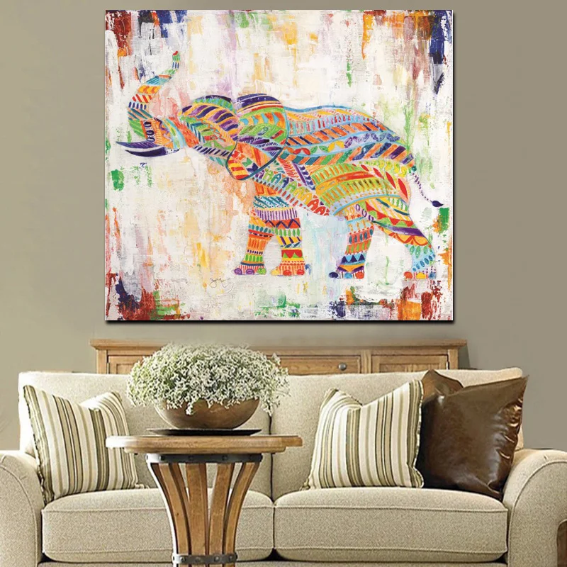 

HD Print Watercolor Zebra Elephant Abstract Painting on Canvas Animal Pop Art Modern Cuadros Decor Wall Picture For Living Room