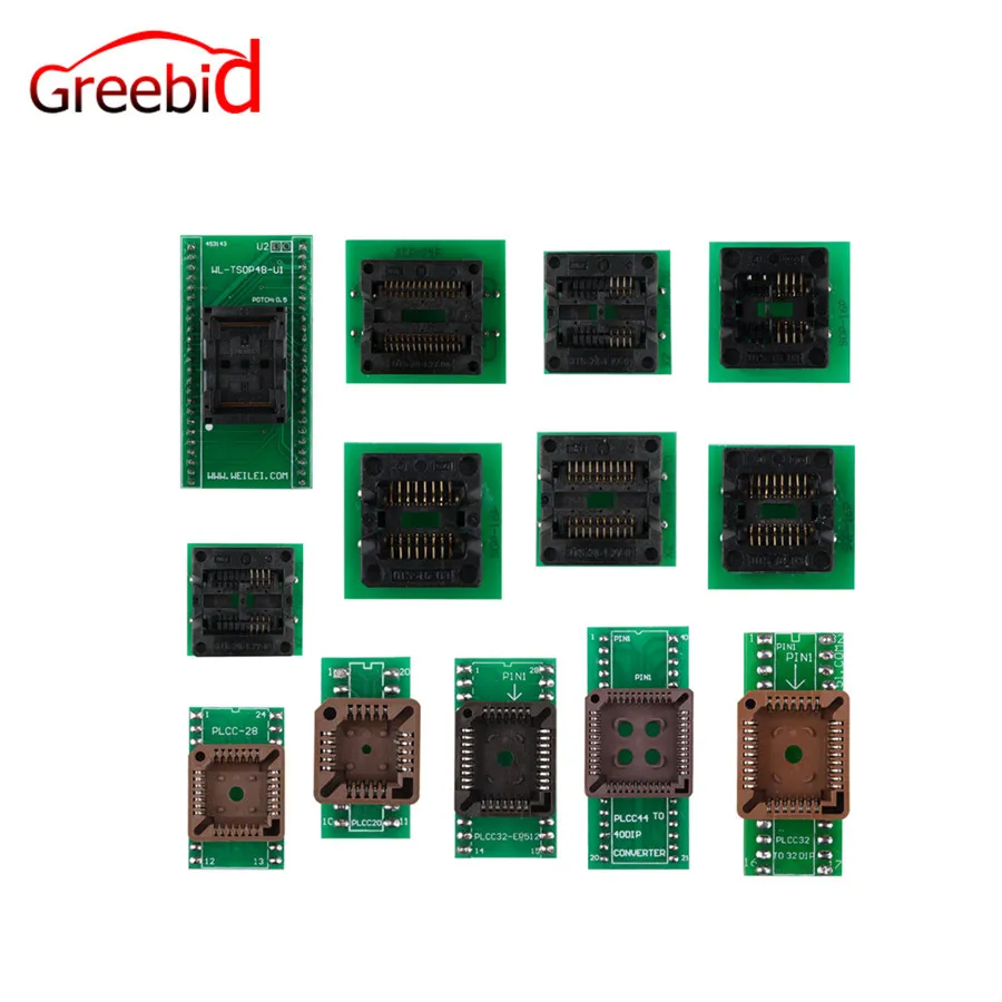 13pcs Adapter For Superpro Xeltek 610P USB ECU Programmer Burn Block Xeltek USB Superpro 610P Adapter Superpro Xeltek Adapter
13pcs Adapter For Superpro Xeltek 610P USB ECU Programmer Burn Block Xeltek USB Superpro 610P Adapter Superpro Xeltek Adapter