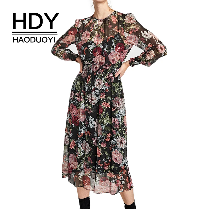 HDY Haoduoyi Brand Multi Printed Bohemian Dress Women O-Neck Petal Sleeve Sheer Beach Style Party Chiffon Vestidos Lady
HDY Haoduoyi Brand Multi Printed Bohemian Dress Women O-Neck Petal Sleeve Sheer Beach Style Party Chiffon Vestidos Lady