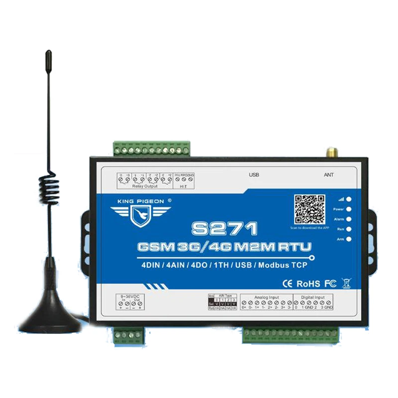 GSM Alarm Remote Control Temperature Humidity Monitoring System SMS GPRS Date Gate Opener Relay M2M RTU Support Modbus TCP S271
GSM Alarm Remote Control Temperature Humidity Monitoring System SMS GPRS Date Gate Opener Relay M2M RTU Support Modbus TCP S271