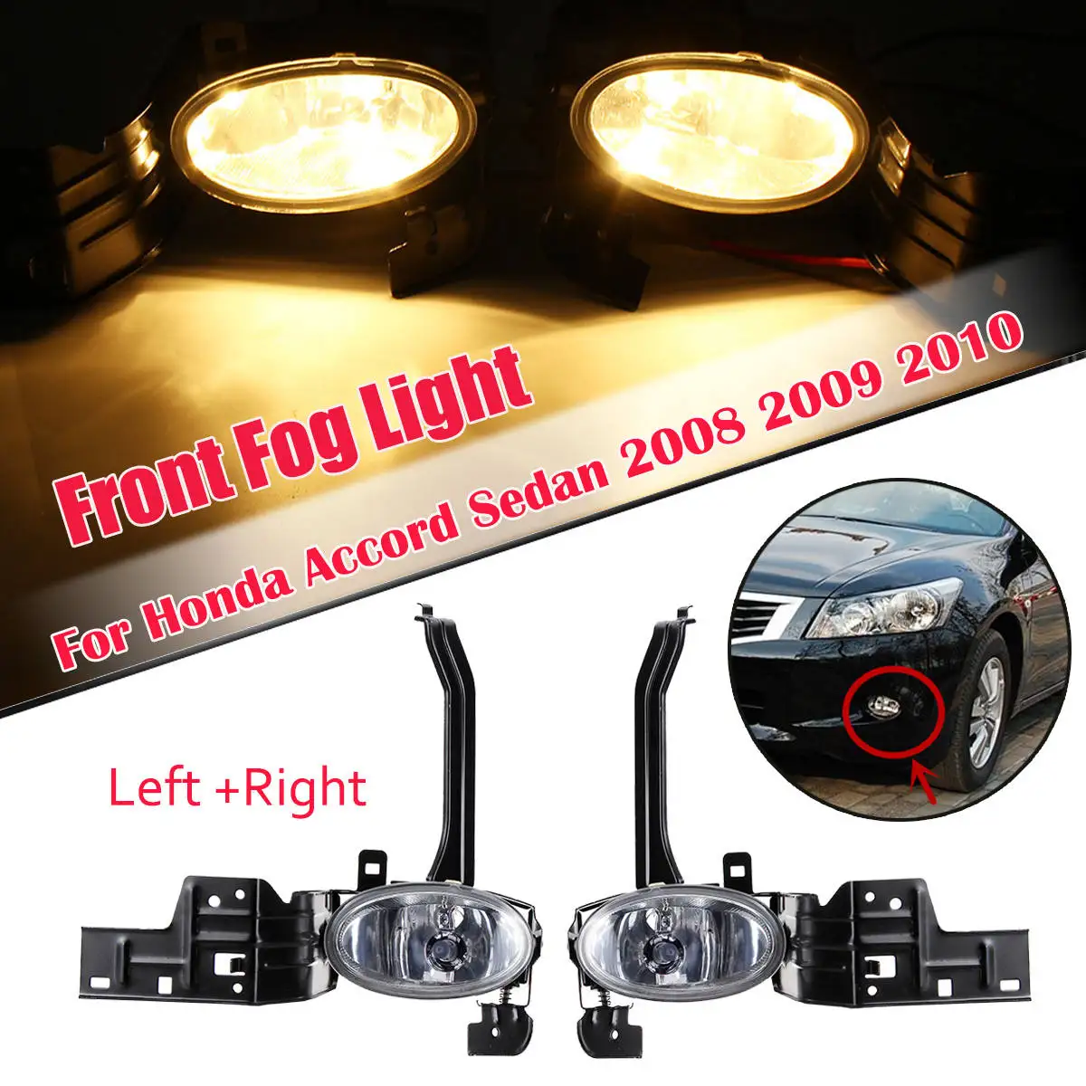 1pair Car Fog Light Lamp LED Driving Fog Light Assembly for Honda for Accord Sedan 2008 2009 2010 Auto Accessories
1pair Car Fog Light Lamp LED Driving Fog Light Assembly for Honda for Accord Sedan 2008 2009 2010 Auto Accessories