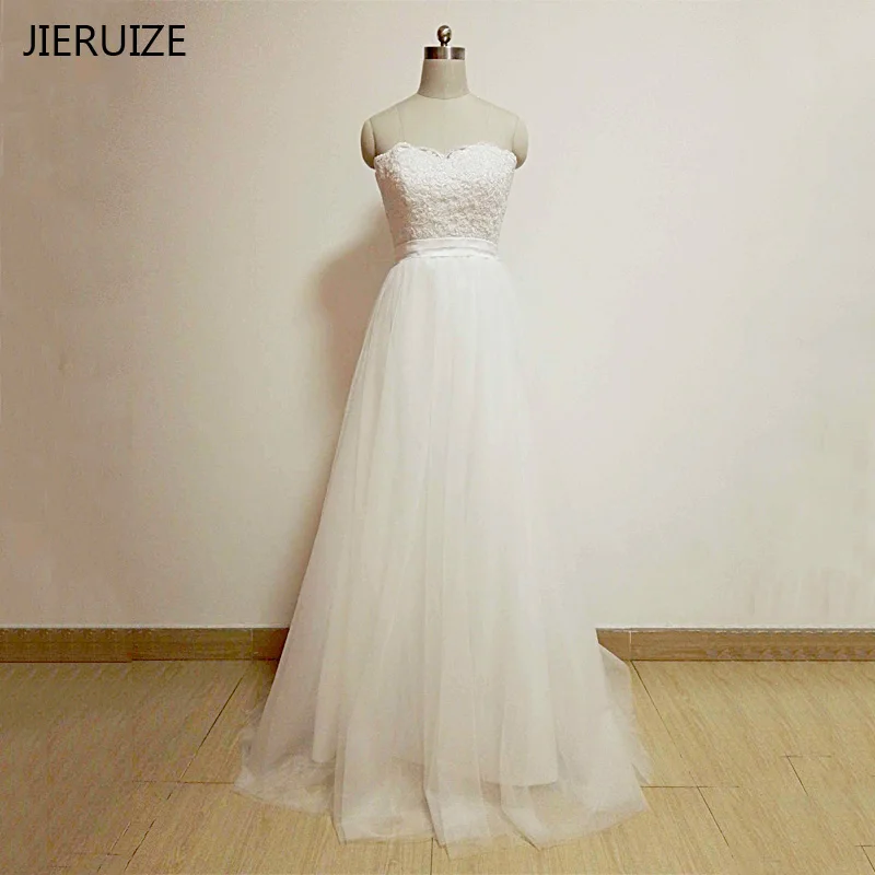 JIERUIZE White Vintage Lace Appliques Cheap Wedding Dresses 2017 A-line Lace Up Back Sweetheart Bridal Gowns
JIERUIZE White Vintage Lace Appliques Cheap Wedding Dresses 2017 A-line Lace Up Back Sweetheart Bridal Gowns