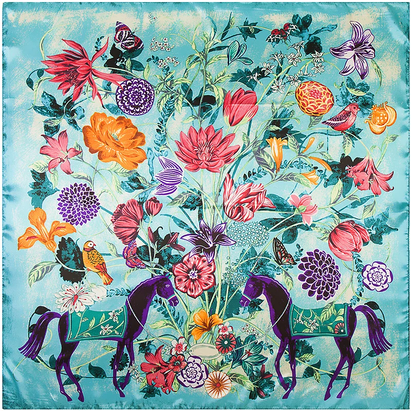 POBING New Luxury Brand 100%Twill Silk Woman Scarf Square Scarf Flower With Horse Print Silk Scarf&Wraps Hijab 90cm x 90cm
POBING New Luxury Brand 100%Twill Silk Woman Scarf Square Scarf Flower With Horse Print Silk Scarf&Wraps Hijab 90cm x 90cm