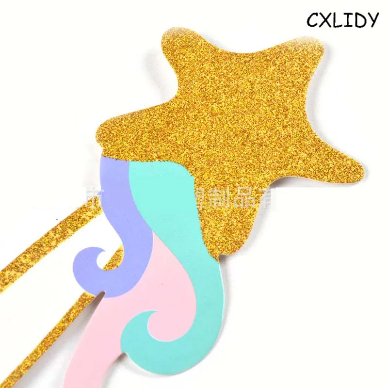 12-Piece Set Unicorn Photo Props Baby Birthday Party Dress Up Supplies Masquerade Beard Props Unicorn Party Supplies qq091 (3)