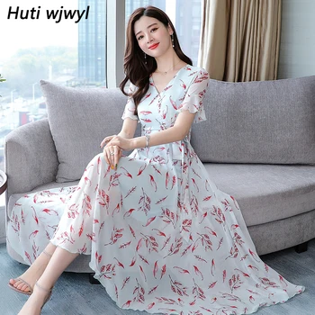 2020 Vintag 3XL Plus Size Floral Chiffon Boho Maxi Dresses Women Elegant Bodycon Party Vestidos Summer Print Beach Midi Sundress
2020 Vintag 3XL Plus Size Floral Chiffon Boho Maxi Dresses Women Elegant Bodycon Party Vestidos Summer Print Beach Midi Sundress