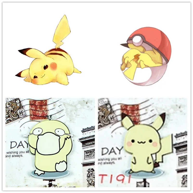

1PC Fashion Cartoon Pikachu Pokemon icons Style pin Badge Buttons Super Monster Go Pokeball Brooch Anime Denim lapel pin