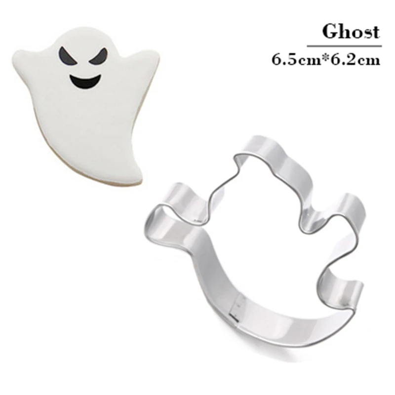 

Stainless Steel Halloween Bat Ghost Cookie Cutter Cake Decorating Fondant Cutters Tool Cookies Mold Baking Tools Biscuits Stamp