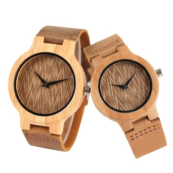 Nature Bamboo Quartz Couple Watches Creative Wave Dial Genuine Leather Band Men Women Wrist Watch New Fashion Lover's Gift
Nature Bamboo Quartz Couple Watches Creative Wave Dial Genuine Leather Band Men Women Wrist Watch New Fashion Lover's Gift