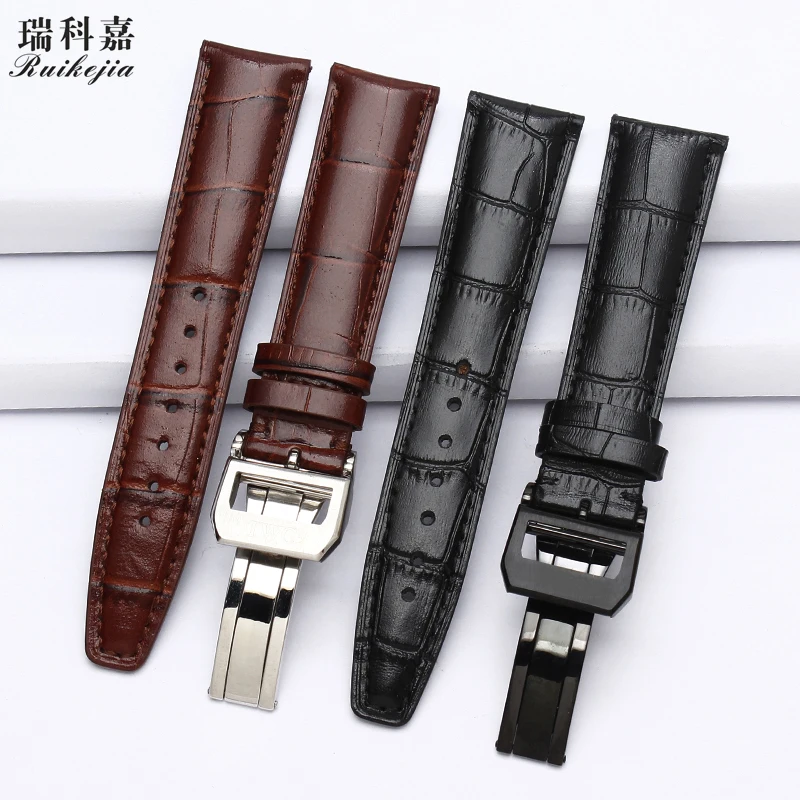 Folding buckle leather strap men's wristband for IWC Portuguese timing seven-day chain IW371446 pilot series IW377709 strap
Folding buckle leather strap men's wristband for IWC Portuguese timing seven-day chain IW371446 pilot series IW377709 strap