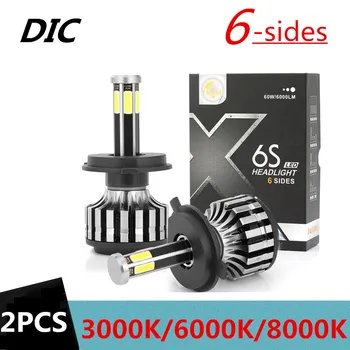 DIC 6Side Chips Car Headlight LED Fog lights 120W 12000LM H7 H4 H11 H13 9005 9006 3000K 6000K 8000K LED Lights for Auto Headlamp
DIC 6Side Chips Car Headlight LED Fog lights 120W 12000LM H7 H4 H11 H13 9005 9006 3000K 6000K 8000K LED Lights for Auto Headlamp