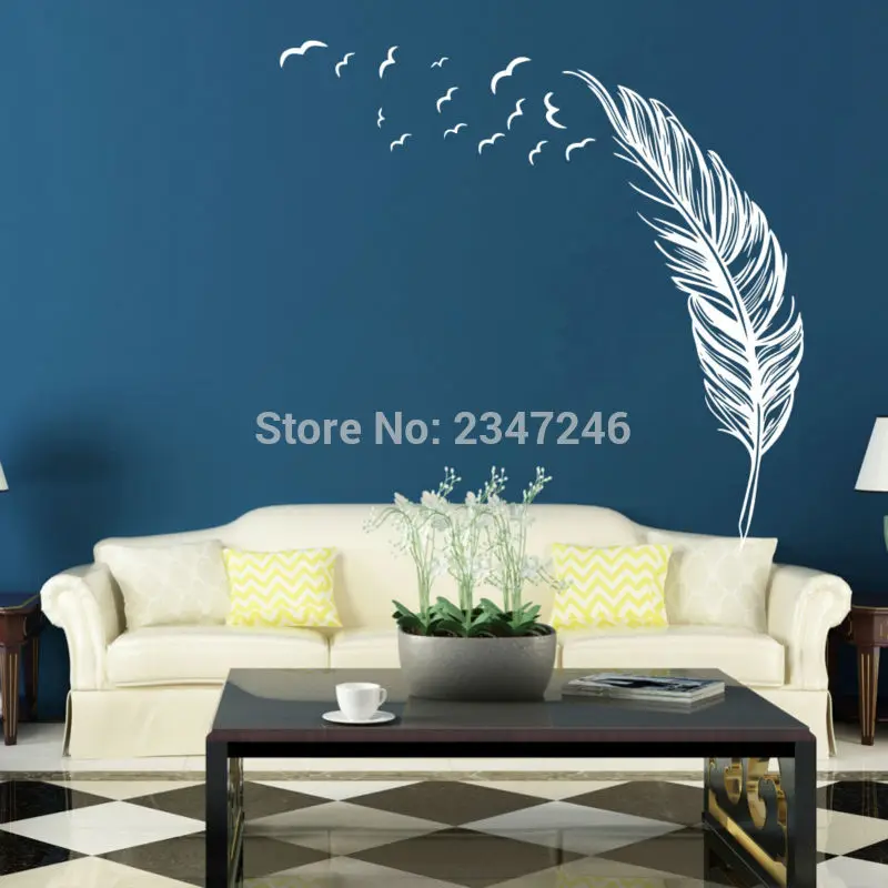 Feather Wall Stickers and Flying Bird Wall Decal the Flying Feather Vinyl Art Sticker for Living Room Decor
Feather Wall Stickers and Flying Bird Wall Decal the Flying Feather Vinyl Art Sticker for Living Room Decor