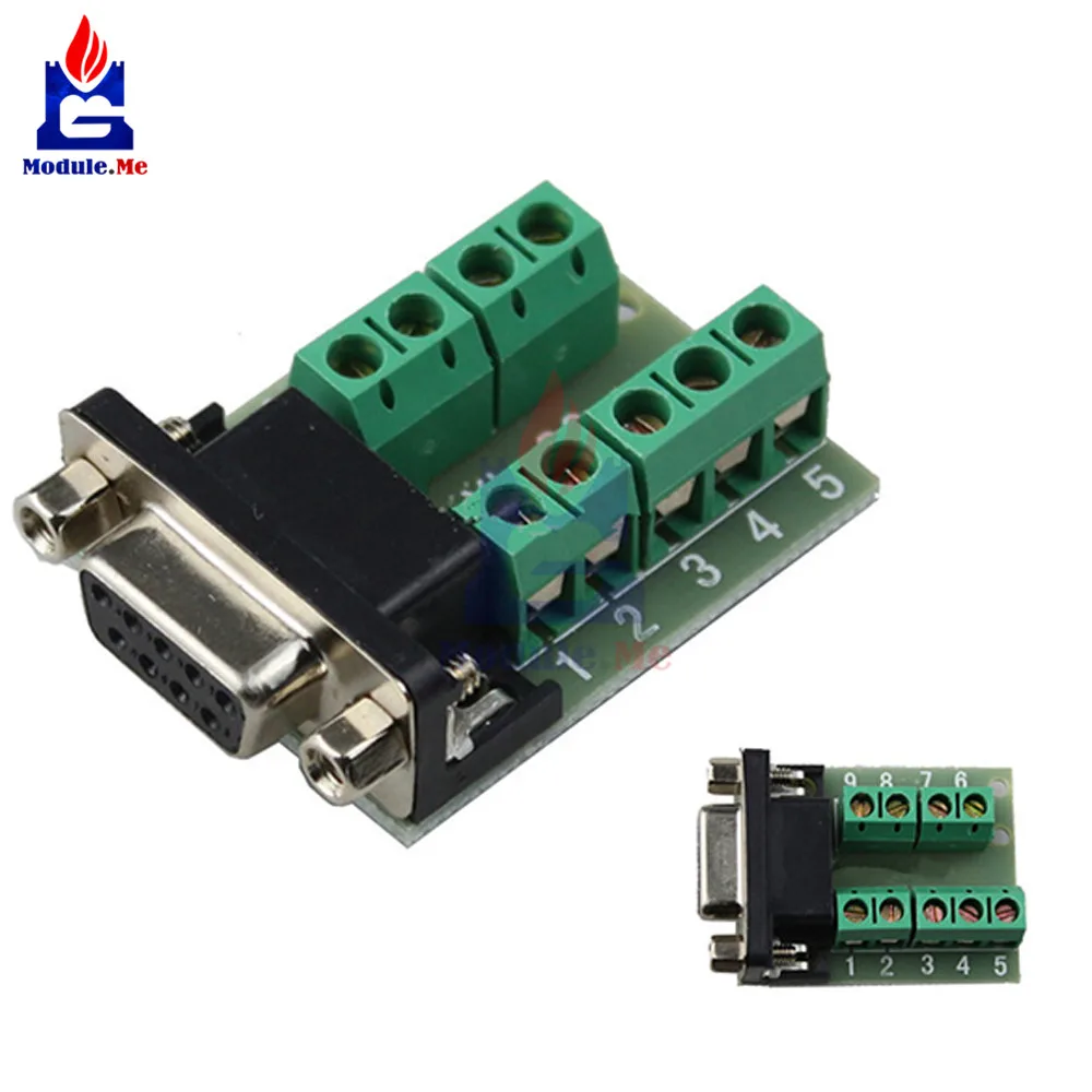New DB9 Connector Female/Male Adapter Signals Terminal Module RS232 Serial to Terminal DB9 Connector
New DB9 Connector Female/Male Adapter Signals Terminal Module RS232 Serial to Terminal DB9 Connector