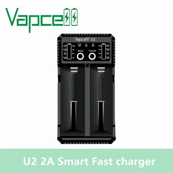 Original Vapcell U2 2A Smart mini charger USB for Li-ion / Lifepo4 / Ni-MH/Ni-Cd AAA AAAA C D battery charger 2A fast charging