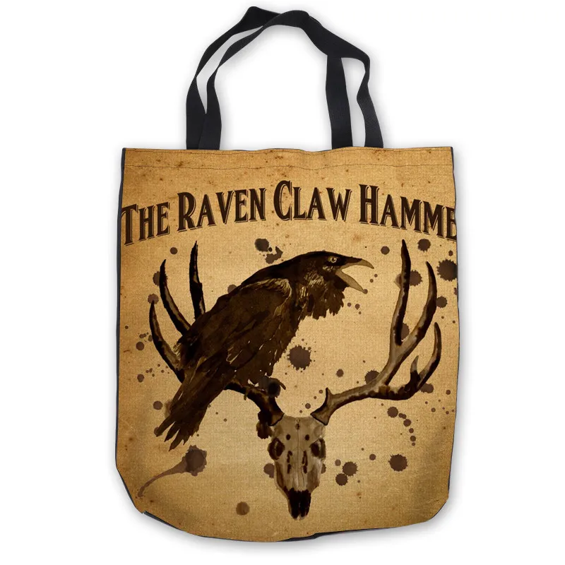 Пользовательские холст _ ravenclaw Tote Ручные Сумки хозяйственная сумка повседневные