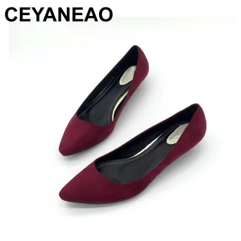 CEYANEAO Sexy Women Low Heel Pumps Spring Autumn Flock Plain Shallow Slip On Female Pumps Shoes Ladies Casual Single Shoes
CEYANEAO Sexy Women Low Heel Pumps Spring Autumn Flock Plain Shallow Slip On Female Pumps Shoes Ladies Casual Single Shoes